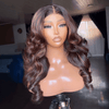 13x4 Glueless Adapté Aux Débutants Marron Highlight Perruque Sans Colle Body Wave