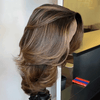 𝑩𝒖𝒚 1 𝑮𝒆𝒕 1 𝑭𝒓𝒆𝒆💥 7x4 Glueless Couche Couleur Brun Foncé Avec Reflets Blonds Perruque Sans Colle