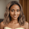𝑩𝒖𝒚 1 𝑮𝒆𝒕 1 𝑭𝒓𝒆𝒆💥 13x4 Glueless Couleur Reflets Blond Foncé Perruque Sans Colle Ondulé
