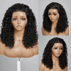 Magnifique Bouclé Prépliés 13×4 Bob Perruque Dentelle Réalistee 300% Densité