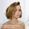 2 𝑭𝑶𝑹 €99🔥Doux Et Naturel Couche Highlight 13x2 Dentelle 300% Densité +2x6 Dentelle Bob Perruque