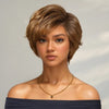 Glueless Couche Sans Nœuds Couleur Blonde Miel 7x4 Perruque Coupe Pixie Sans Colle