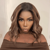 𝟑ᵉ 𝐩𝐞𝐫𝐫𝐮𝐪𝐮𝐞 𝐚̀ €𝟎,𝟏🔥Glueless Perruque 13x4 Ondulé 10"+Glueless Pixie Perruque Straight Taille Modèle