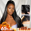 🔥4 In 1 Half Wig Adapté Aux Débutants Lisse Demi-Perruque À Cordon Serrage Flexi-Fit 250% Densité