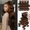 Extensions Couleur Brun Chocolat Tissage Cheveux Bruts Body Wave