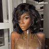 𝑩𝒖𝒚 1 𝑮𝒆𝒕 1 𝑭𝒓𝒆𝒆💥Glueless Couche Parting Free C Partie Marron Coupe Courte Bob 7x4 Perruque Sans Colle 250% Densité