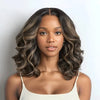 Glueless Couleur Blond Highlight 5x5 Capuchon Réglable Perruque Sans Colle Loose Wave