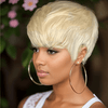 Glueless Couleur Blonde Pixie Perruque Court Naturel Perruque Sans Colle
