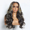 Glueless Sans Nœud Couleur Blond Highlight 5x5 Perruque Sans Colle Body Wave Capuchon Réglable