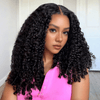 🔥4 In 1 Half Wig Adapté Aux Débutants Bouclée Birmane Demi-Perruque À Cordon Serrage Flexi-Fit 250% Densité