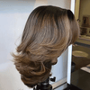 𝑩𝒖𝒚 1 𝑮𝒆𝒕 1 𝑭𝒓𝒆𝒆💥 7x4 Glueless Couche Couleur Brun Foncé Avec Reflets Blonds Perruque Sans Colle