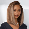 À La Mode Glueless Couleur Highlight 7x4 Pré-épilé Capuchon Réglable Perruque Sans Colle