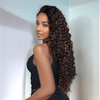 13x4 Glueless Couleur Highlight Perruque Sans Colle Cheveux Humains Bouclé