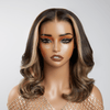 5x5 Glueless Layered Highlights Bob Perruque Sans Colle Body Wave