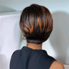Glueless Tendance Couleur Highlight 7x4 Perruque Bob Sans Colle Lisse