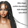 𝑩𝒖𝒚 1 𝑮𝒆𝒕 1 𝑭𝒓𝒆𝒆💥Perruque À Tresses En Boîte En Dentelle Intégrale Cheveux Synthétiques Qualité Supérieure 300% Densité