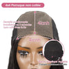 Glueless Stylé Couleur Highlight Wear & Go 4x4 Perruque Sans Colle Body Wave/Lisse