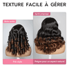 Volumineux Couleur Ombre Noir À Caramel 13×4 Dentelle Body Wave Perruque 300% Densité