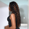 13x4 Glueless Couleur Highlight Perruque Sans Colle Cheveux Humains Bouclé