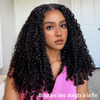 🔥4 In 1 Half Wig Adapté Aux Débutants Bouclée Birmane Demi-Perruque À Cordon Serrage Flexi-Fit 250% Densité