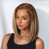 À La Mode Glueless Couleur Highlight 7x4 Pré-épilé Capuchon Réglable Perruque Sans Colle
