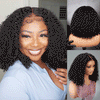 SHINE Design Ligne Cheveux Pré-épilée 2×6 Dentelle Minimaliste Kinky Curly Bob 250% Densité