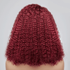 13x4 Glueless Rebondissement Couleur 99J Bob Perruque Sans Colle Kinky Curly