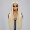 13x4 Dentelle Soyeux Perruque Couleur #613 Blonde Lisse