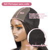 Glueless Couche 5x5 Ombre Marron Perruque Sans Colle Coupe Longueur D'épaule Ondulé Bob
