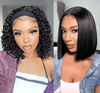 2 𝑭𝑶𝑹 €99🔥 Perruque Bob Bandeau Cool Pour Débutants Pour L'Été Cheveux Humains Vierges