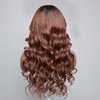 13x4 Glueless Couleur Marron Chocolaté Noir Mélangé Perruque Sans Colle Body Wave Deux Styles