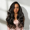 Naturel Glueless Pré-Tressé Sur Le Côté 13x4 Perruque Sans Colle Body Wave Cheveux Humains
