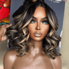 Glueless Couleur Blond Highlight 5x5 Capuchon Réglable Perruque Sans Colle Loose Wave
