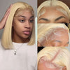 Bob Blonde Wig 13x4 Lace Frontal Human Hair 200% Density