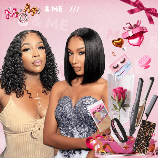 𝓑𝓾𝔂 𝟏 𝓖𝓮𝓽 𝟏𝟏💗Intemporel Dentelle Réaliste 4x4 Lisse Bob Perruque+Bouclés Bob Cheveux Humains