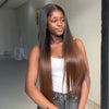 𝑩𝒖𝒚 1 𝑮𝒆𝒕 1 𝑭𝒓𝒆𝒆💥Soyeux Glueless Ombre Brun 5x5 Sans Colle Lisse 250% Densité