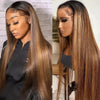𝑩𝒖𝒚 1 𝑮𝒆𝒕 1 𝑭𝒓𝒆𝒆💥Soyeux & Brillants Glueless Couleur Ombre Highlight 13x4 Perruque Sans Colle