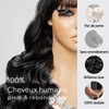 3x1 Dentelle Couleur Naturelle Perruque Sans Colle Body Wave Style De Frange