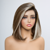 Tirez Et Partez Glueless Pre-tout Couleur Blonde Highlight Bob 13x4 Perruque Sans Colle Lisse