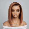 Séparation Libre Glueless 13×4 Bob Ombre Gingembre Lisse Perruque Sans Colle