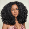 🔥4 In 1 Half Wig Adapté Aux Débutants Bouclée Birmane Demi-Perruque À Cordon Serrage Flexi-Fit 250% Densité