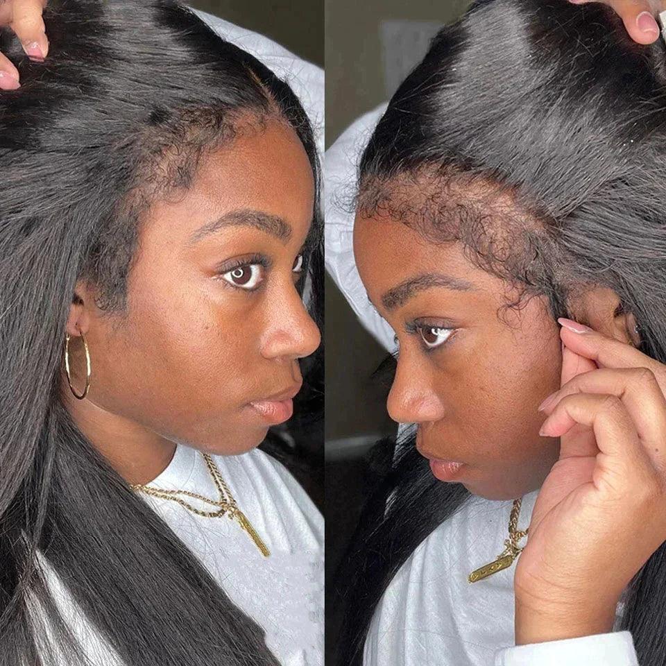 7x5 13x4 4C Edges Perruque HD lace frontale Perruque cheveux humains Kinky straight - SHINE HAIR