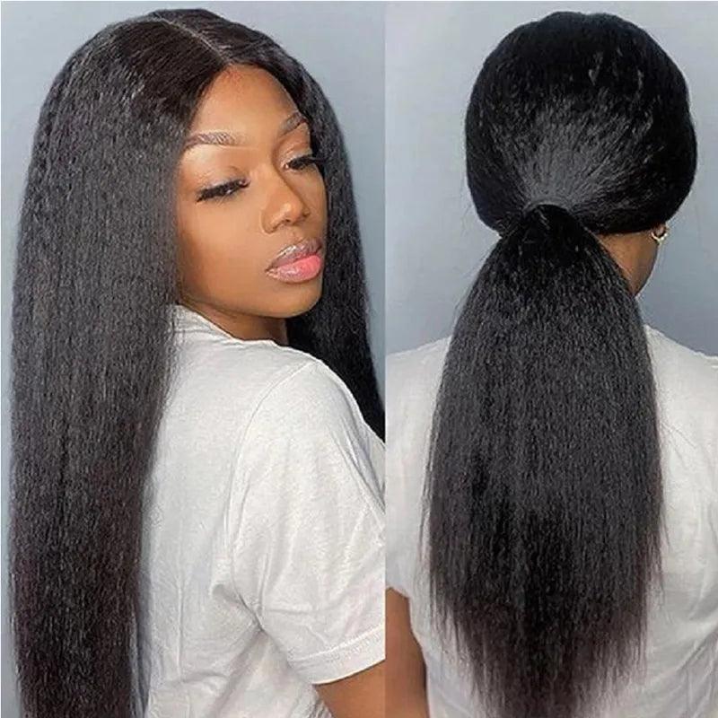 7x5 13x4 4C Edges Perruque HD lace frontale Perruque cheveux humains Kinky straight - SHINE HAIR
