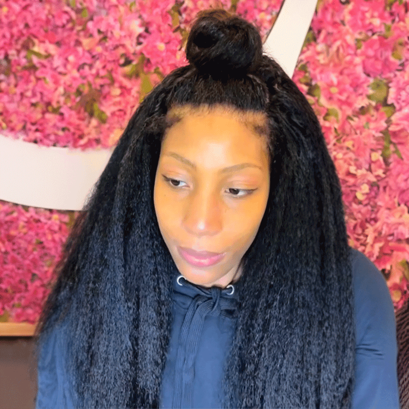7x5 13x4 4C Edges Perruque HD lace frontale Perruque cheveux humains Kinky straight - SHINE HAIR