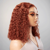 7x5 13x4 Glamour Glueless Brun Rougeâtre Bob Bouclée Perruque Sans Colle 3s Wear Go - SHINE HAIR