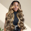 7x5 13x4 Glueless #4/27 Blonde Highlight Perruque Sans Colle Body Wave Frontal Wig - SHINE HAIR