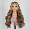 7x5 13x4 Glueless Frange Couches Blonde Highlight Perruque Sans Colle Body Wave - SHINE HAIR