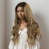 7x5 13x4 Glueless Ombre Highlight Nœuds Blanchis Perruque Sans Colle Body Wave - SHINE HAIR