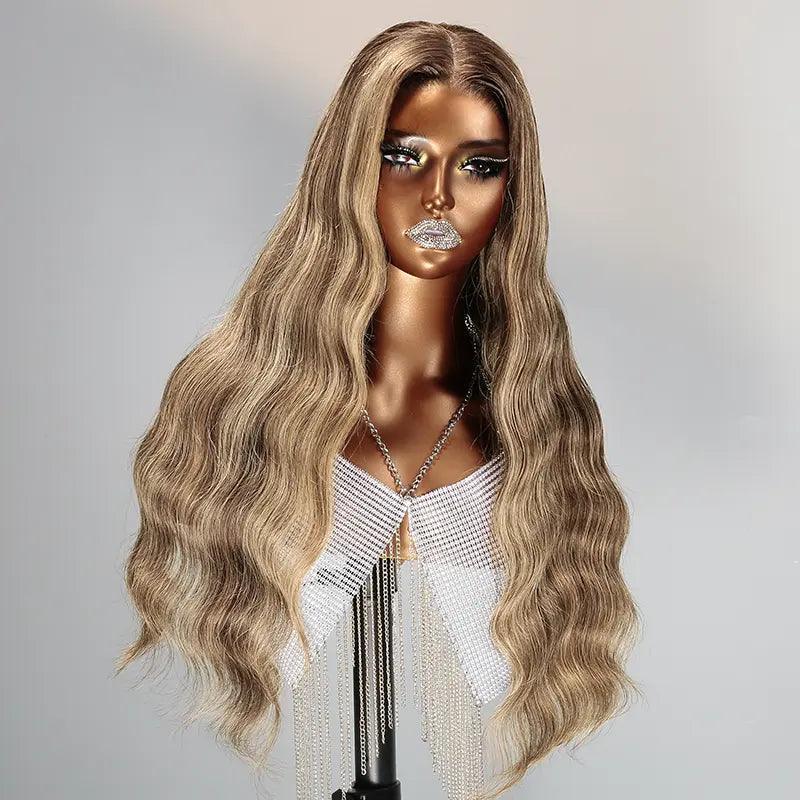 7x5 13x4 Glueless Ombre Highlight Perruque Sans Colle Body Wave Frontal Wig - SHINE HAIR