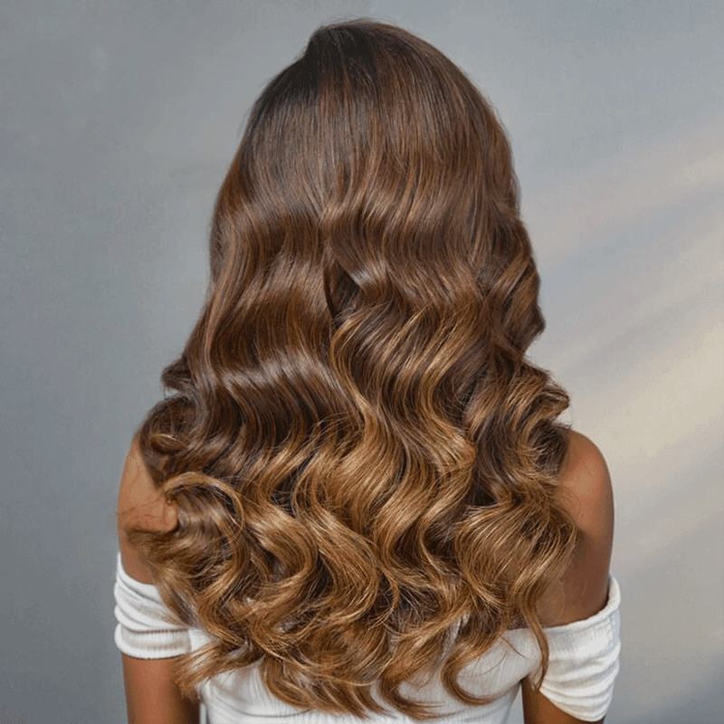7x5 Glueless Ombre Marron Prépliés Perruque Sans Colle Loose Body Wave - SHINE HAIR